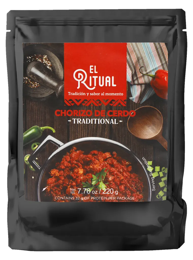 Bolsa de Chorizo de cerdo Tradicional El Ritual, 220 g, vista de frente